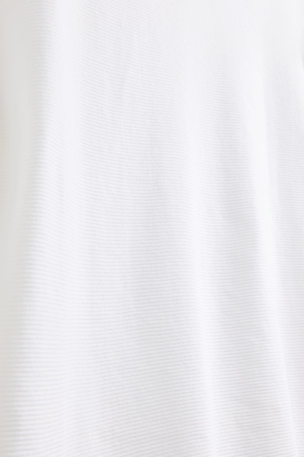 Men - T-shirt - relaxed fit - ribbed - white