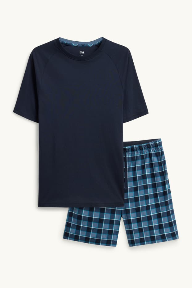 Herren - Shorty-Pyjama - dunkelblau