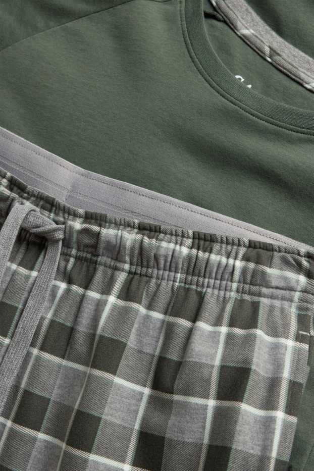 Herren - Shorty-Pyjama - grün