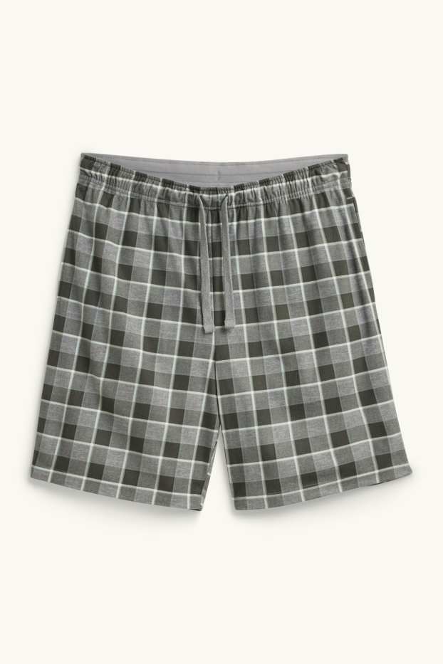 Herren - Shorty-Pyjama - grün