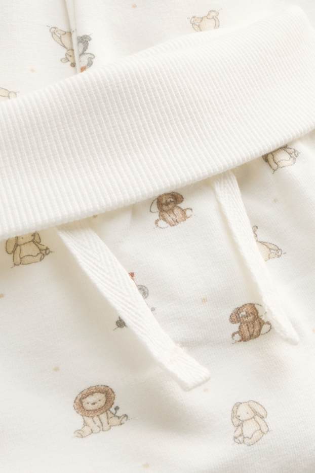 Unisexe - Animaux - pantalon de jogging bébé - crème
