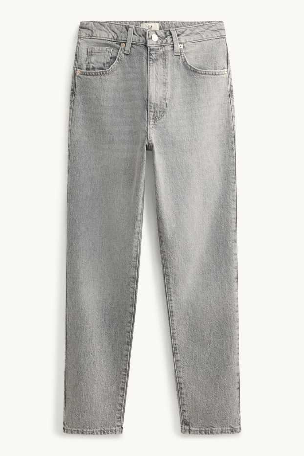Women - Mom jeans - high waist - LYCRA® - denim-gray