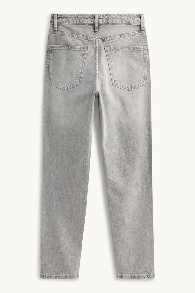 Women - Mom jeans - high waist - LYCRA® - denim-gray