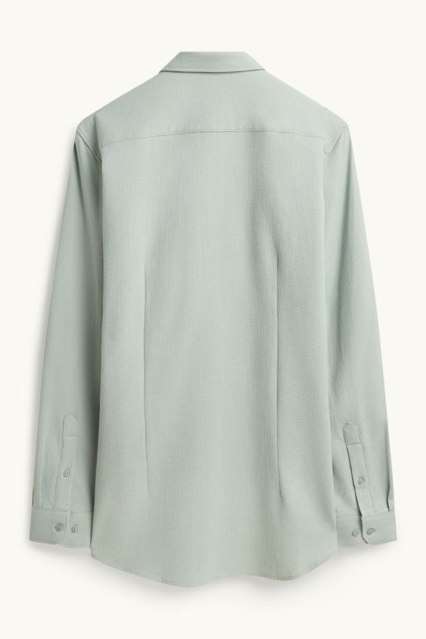 Herren - Businesshemd - Slim Fit - Kent - bügelleicht - strukturiert - hellgrün