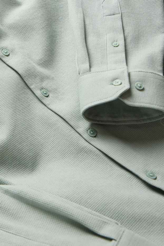 Herren - Businesshemd - Slim Fit - Kent - bügelleicht - strukturiert - hellgrün