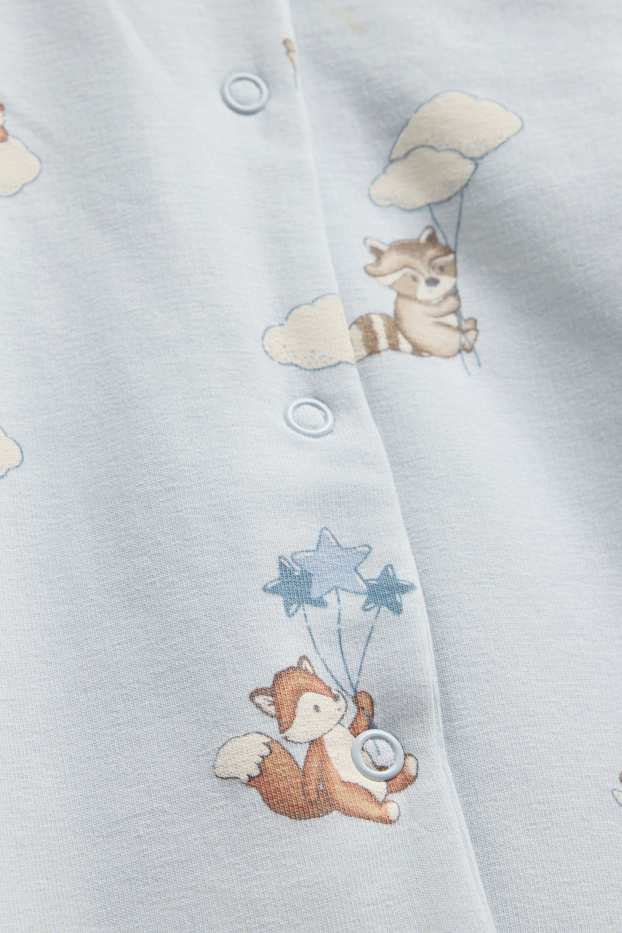Neonati - Animali del bosco - pigiama per neonati - azzurro