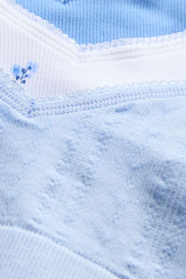 Kinder Mädchen - Multipack 3er - Bustier - hellblau