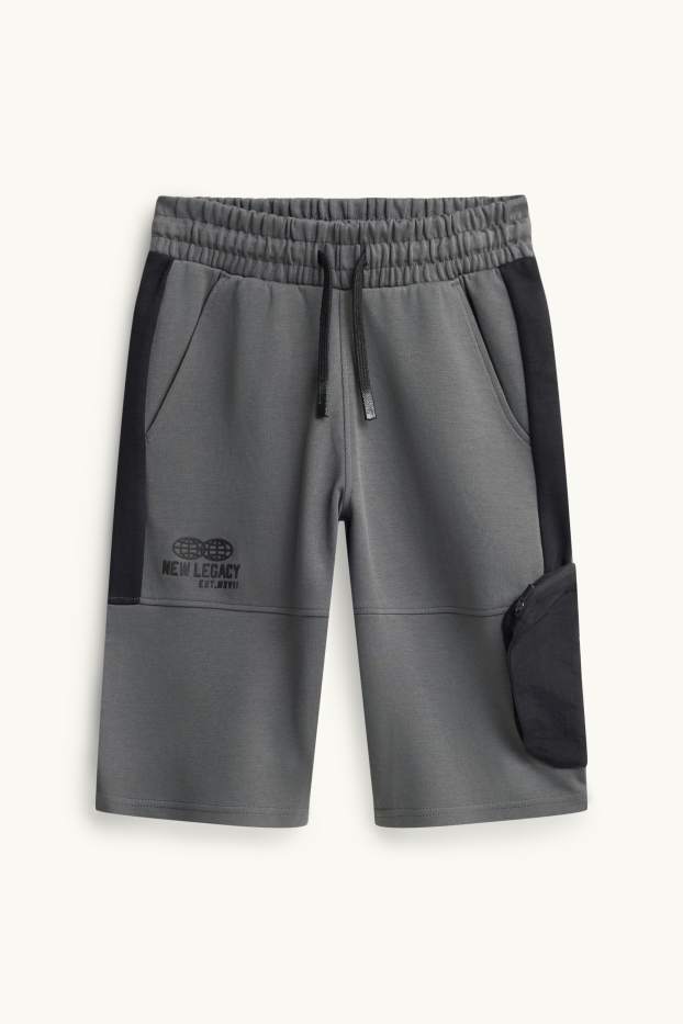 Kinder Buben - Sweatshorts - dunkelgrau
