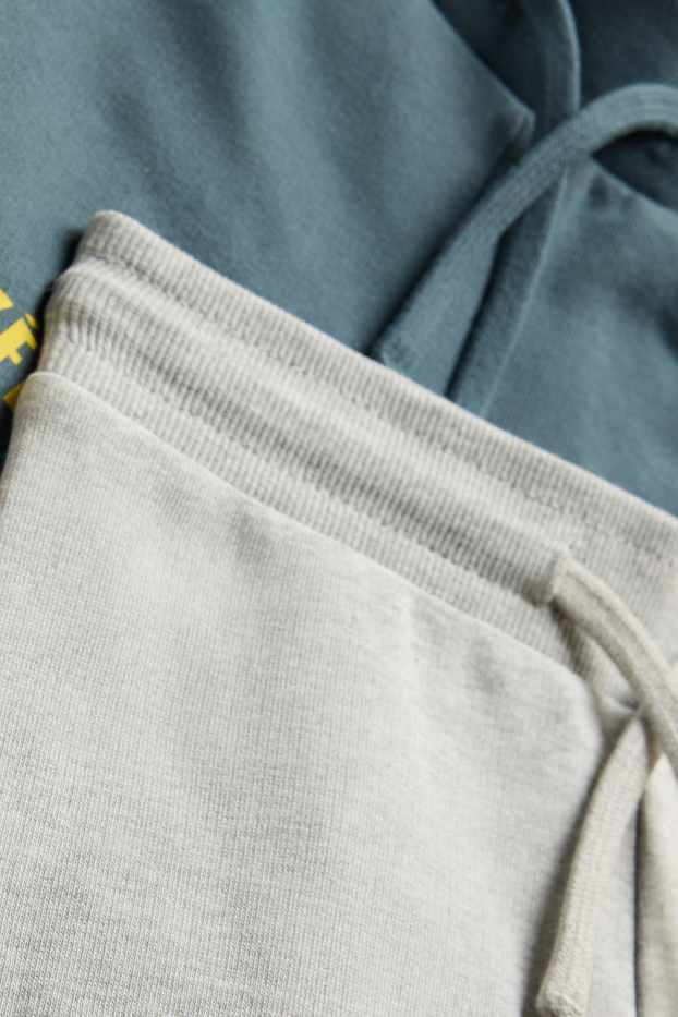 Enfants garçons - Lot de 2 - Pokémon - shorts en molleton - gris clair