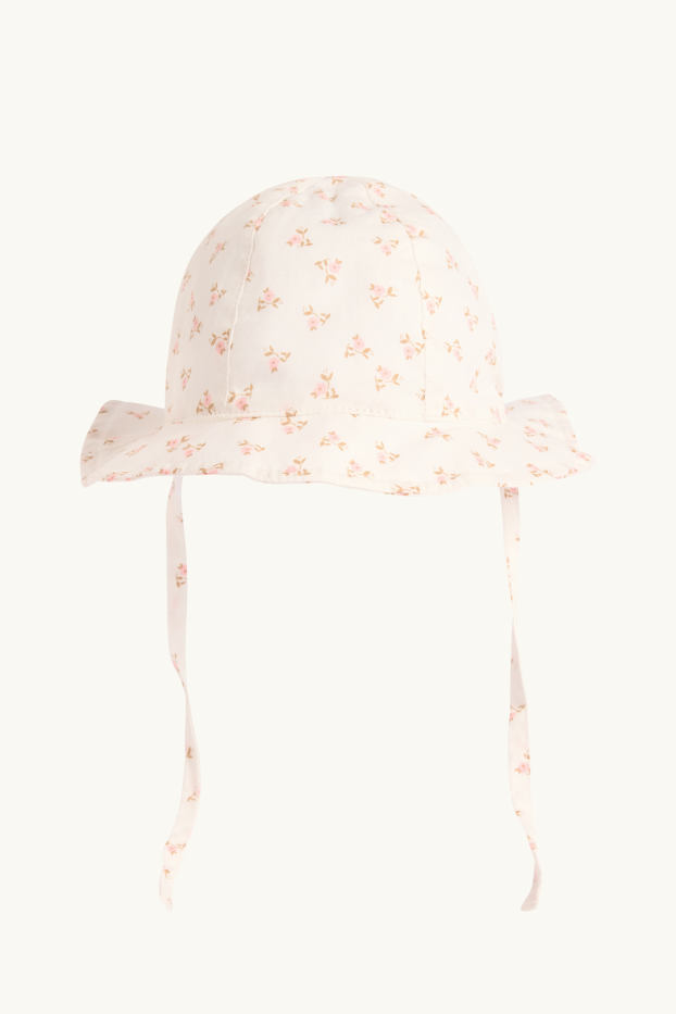 Bébés filles - Petites fleurs - bob bébé - blanc