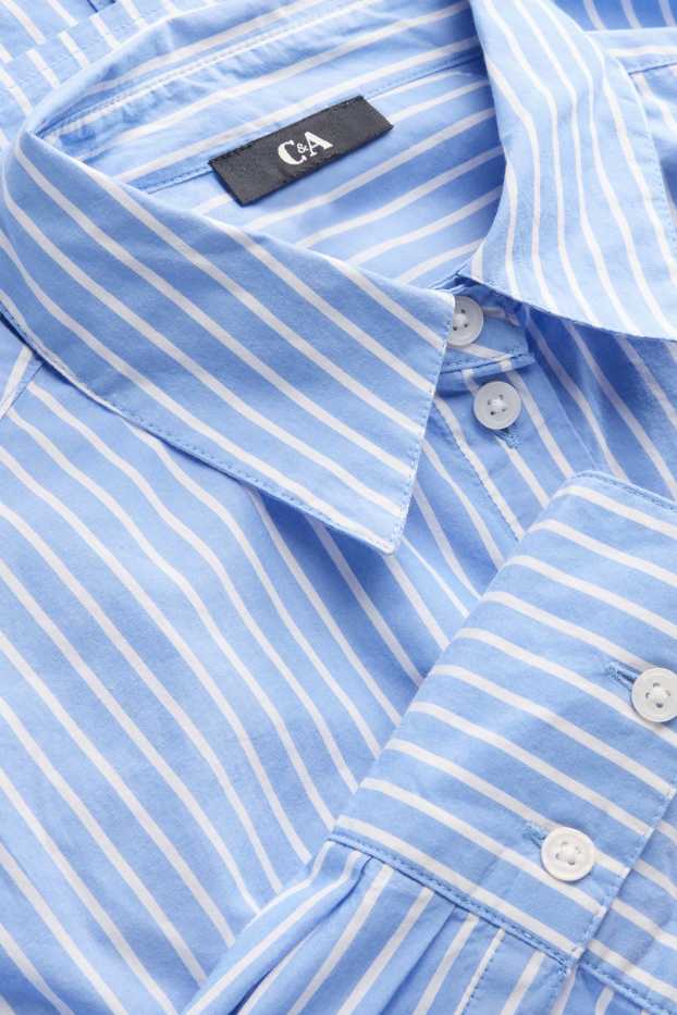 Damen - Bluse - gestreift - blau / weiss