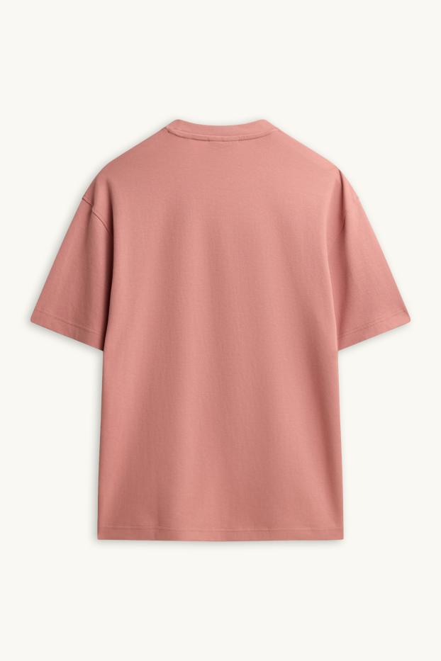 Men - T-shirt - relaxed fit - salmon coloured
