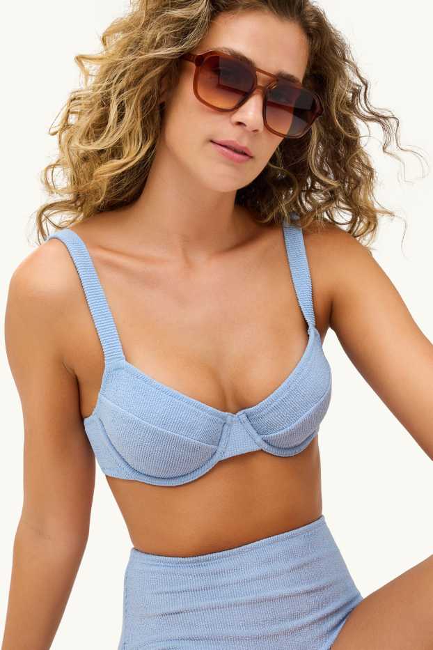 Damen - Bikini-Top mit Bügel - LYCRA® XTRA LIFE™ - hellblau