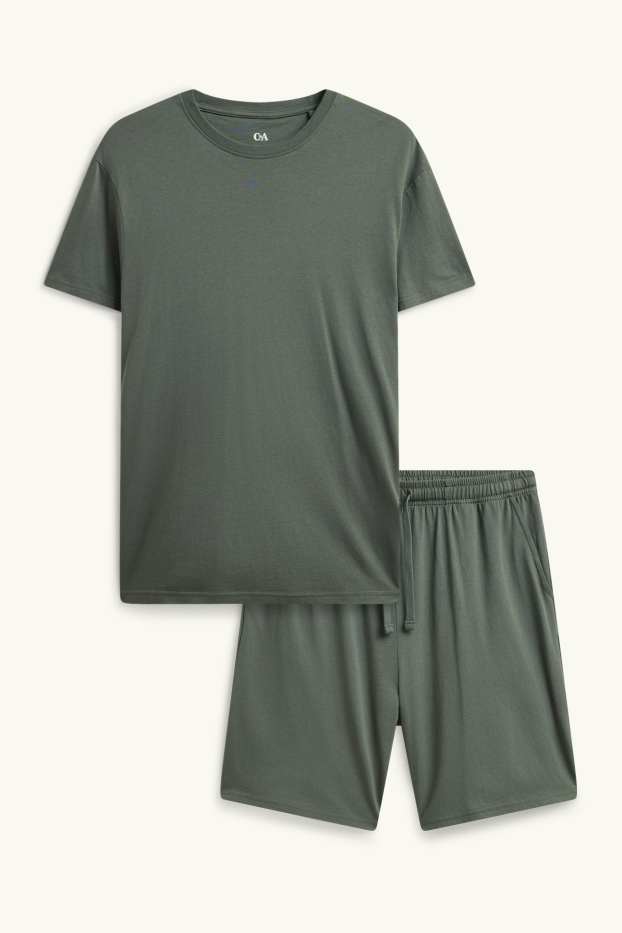 Hommes - Pyjashort - vert