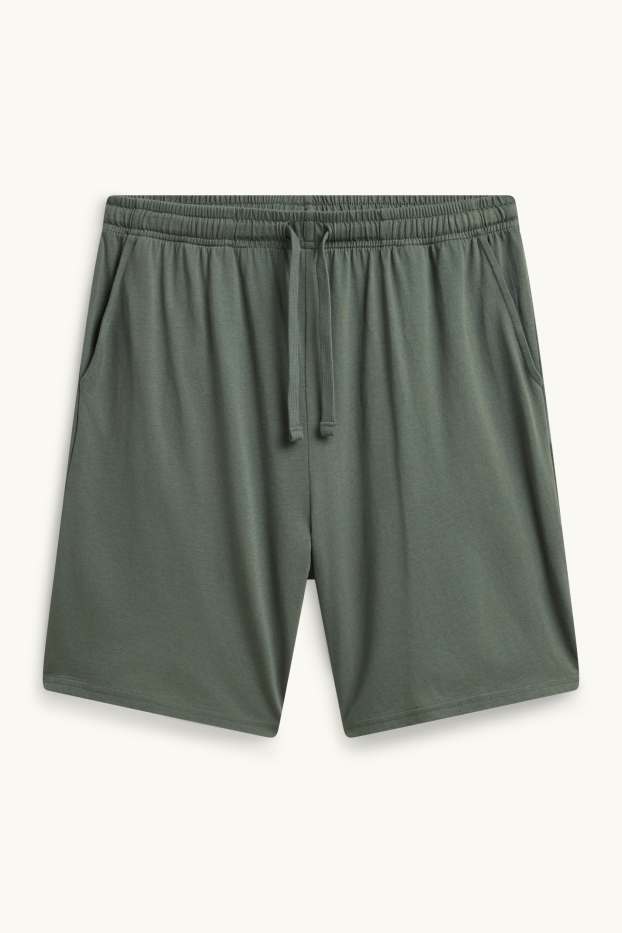 Hommes - Pyjashort - vert