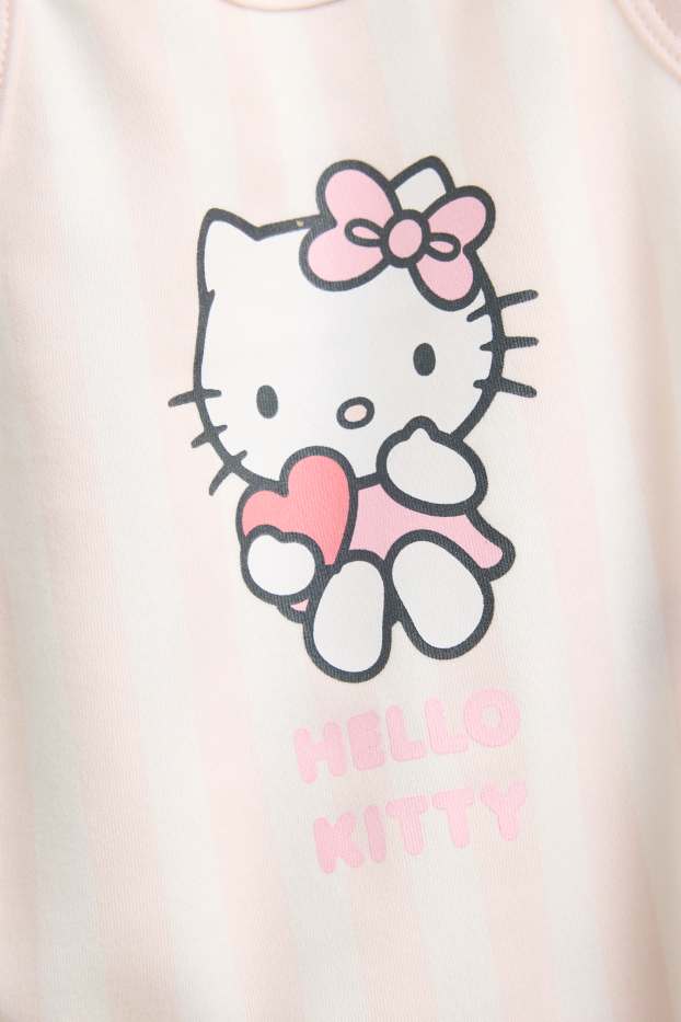 Baby Mädchen - Hello Kitty - Baby-Body - gestreift - weiss / rosa