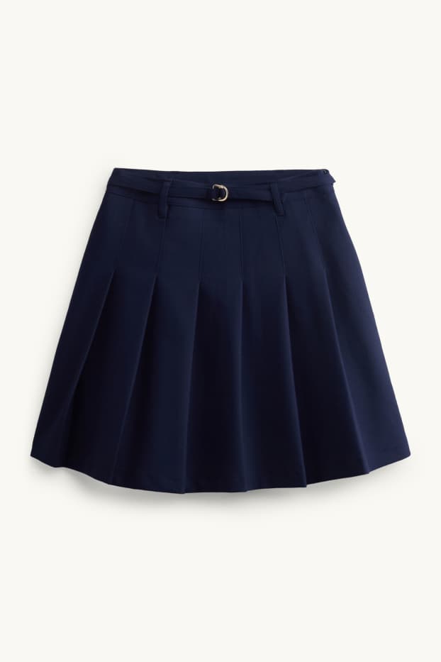 Bambine - Gonna con cintura - blu scuro