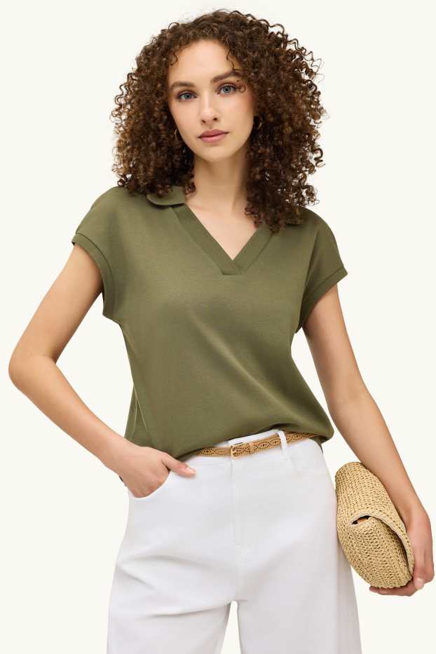 Dames - Poloshirt - kaki