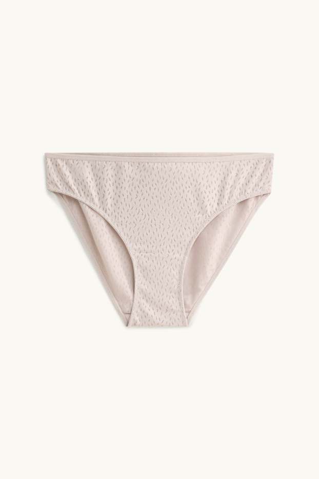 Damen - Slip - strukturiert - rosa