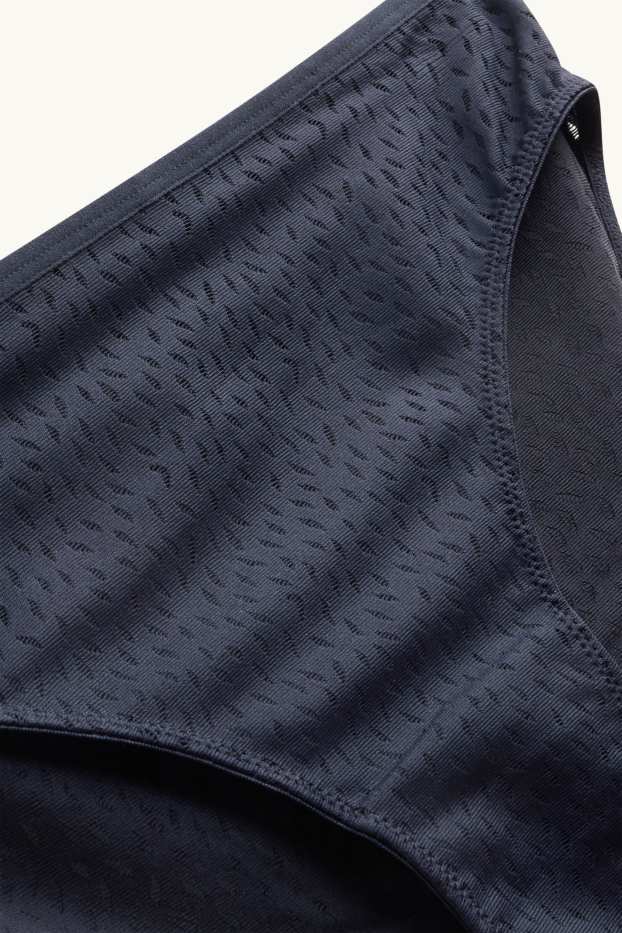 Dames - Slip - met structuur - donkerblauw