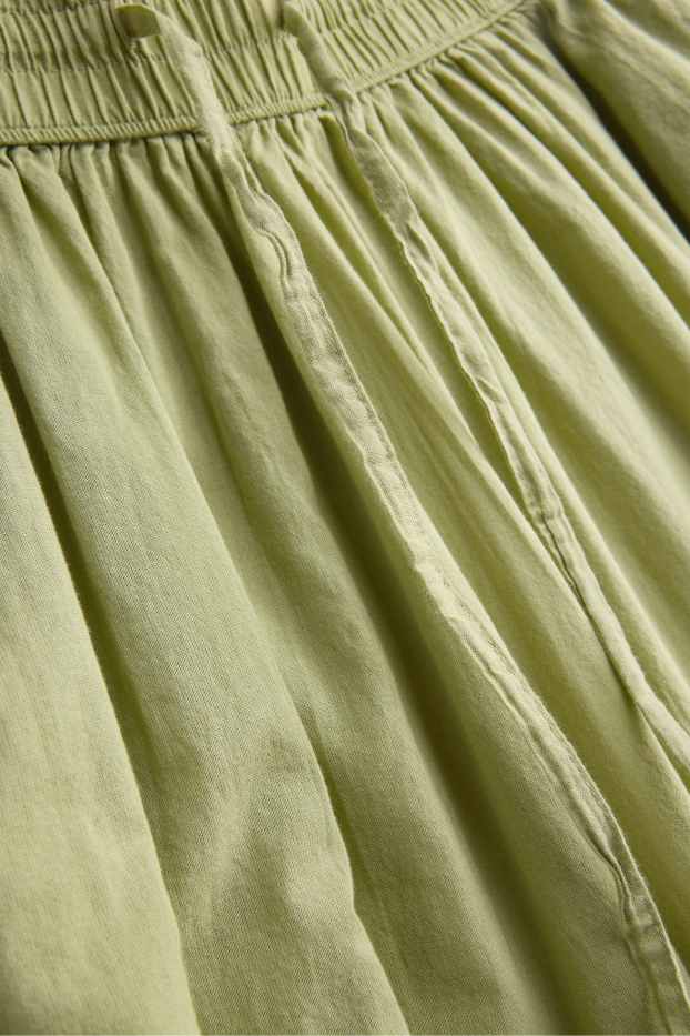 Damen - Haremshose - Mid Waist - Balloon Leg - grün