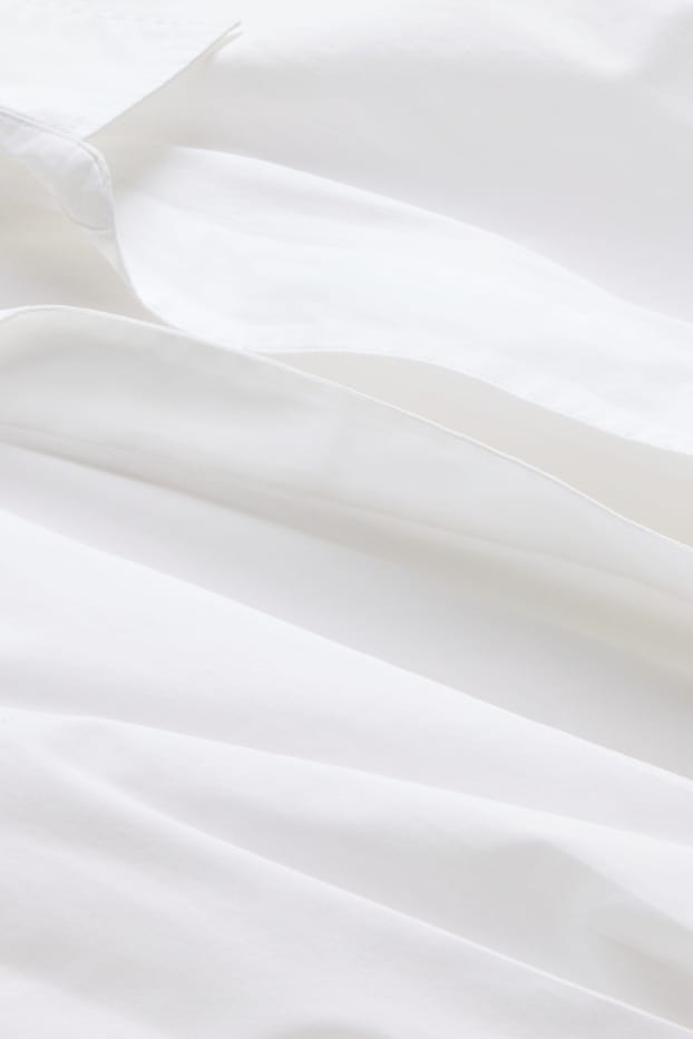 Damen - Bluse mit V-Ausschnitt - weiß