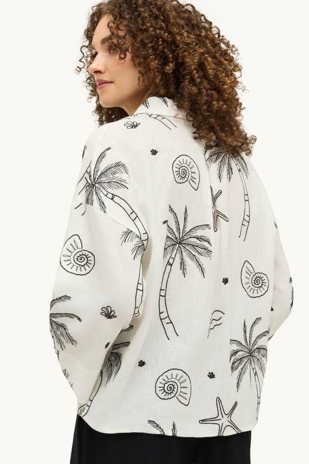 Dona - Brusa - amb motiu - blanc/negre