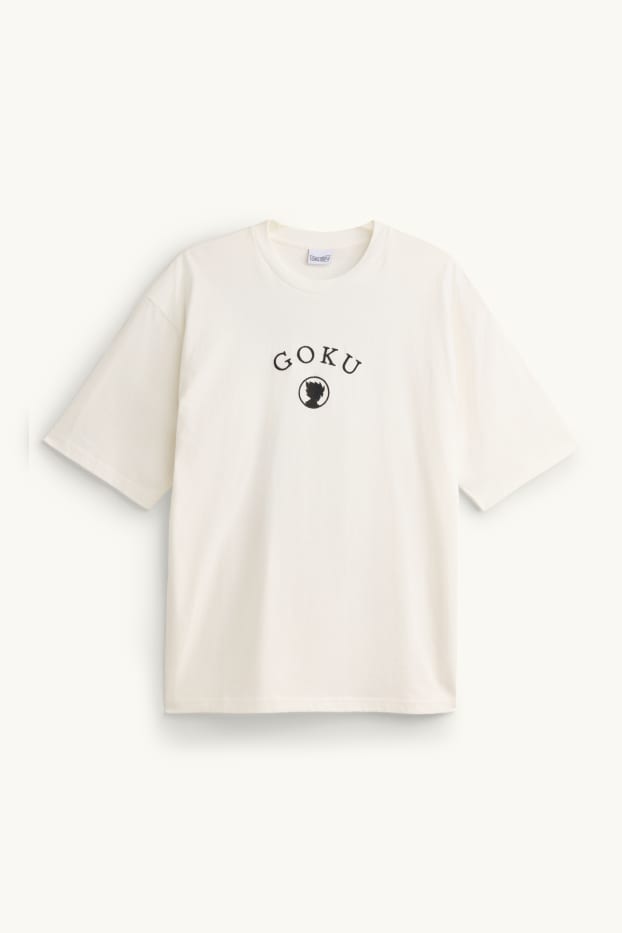 Herren - T-Shirt - Oversized - Son-Goku - weiss