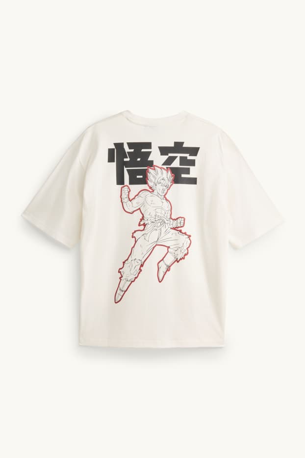 Herren - T-Shirt - Oversized - Son-Goku - weiss