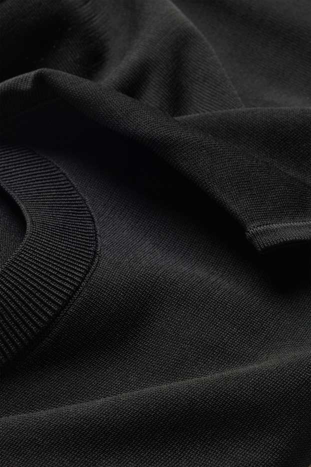 Femei - Vestă pulover - negru