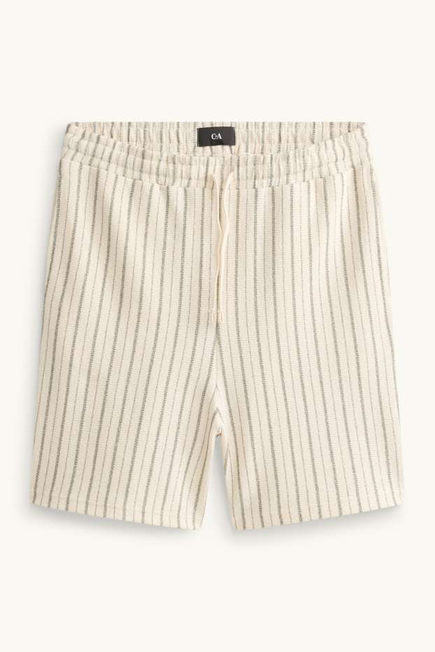 Heren - Shorts - crèmekleurig