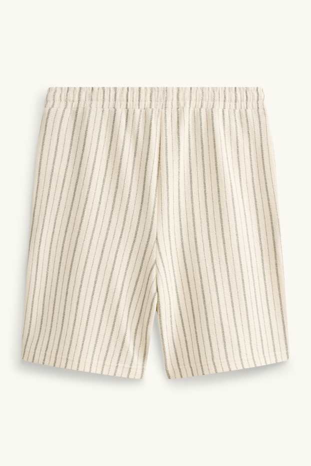 Heren - Shorts - crèmekleurig