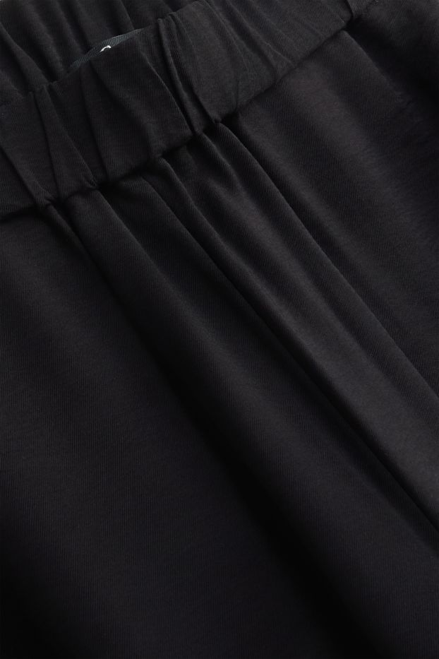 Damen - Stoffhose - High Waist - Palazzo - schwarz