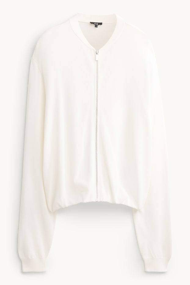 Damen - Strickjacke - weiss