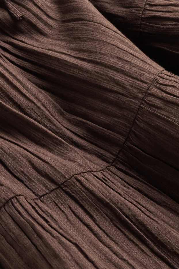 Bambine - Gonna - a righe - marrone