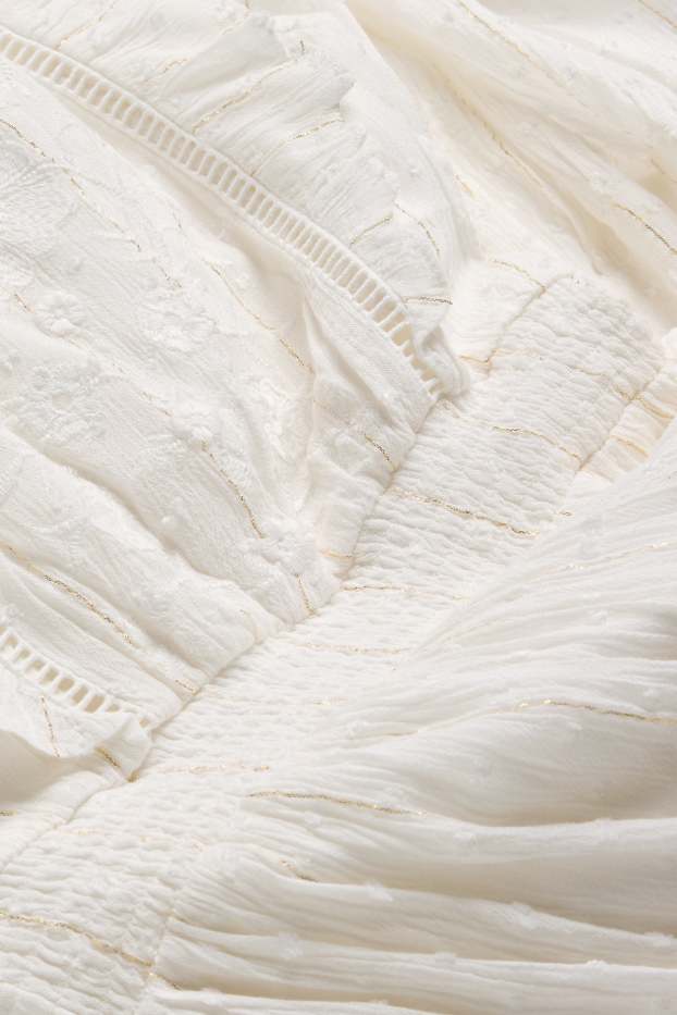 Children Girls - Dress - shiny - white