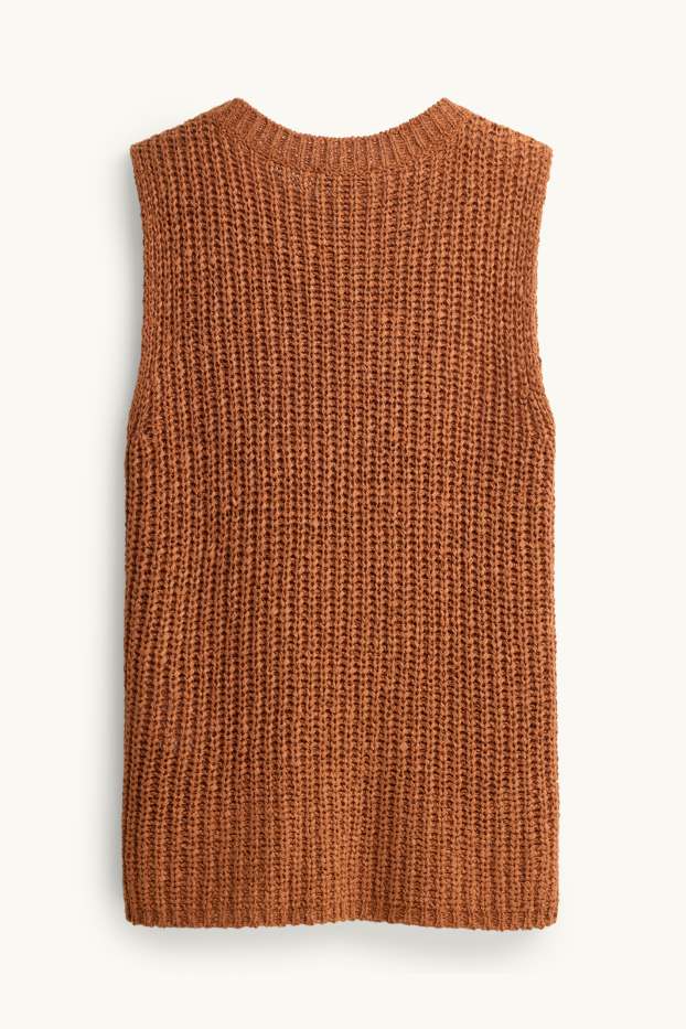 Damen - Pullunder - braun