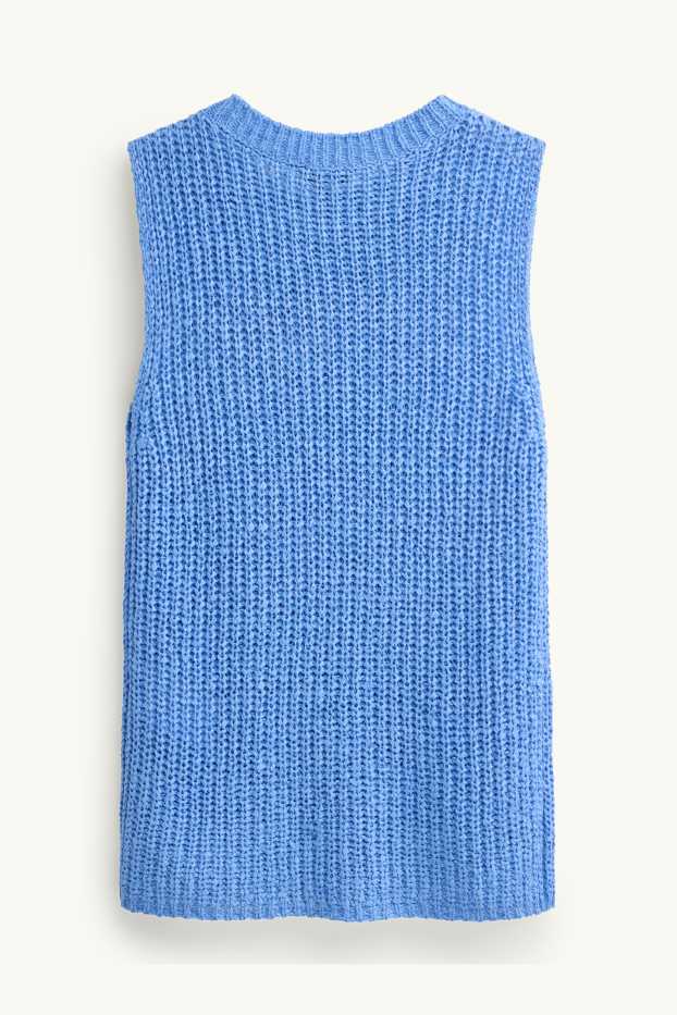 Femmes - Pull sans manches - bleu