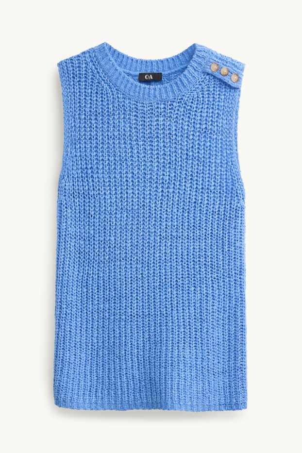 Femmes - Pull sans manches - bleu