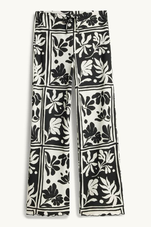 Dames - Joggingbroek - wit / zwart
