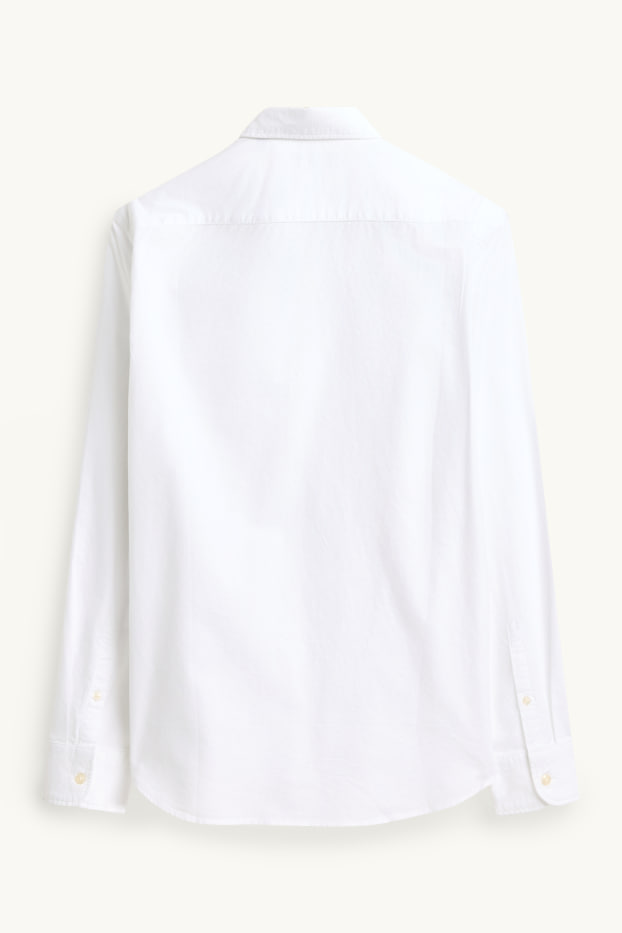 Uomo - Camicia - regular fit - button down - bianco