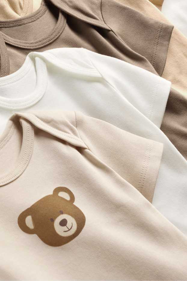 Unisex - Multipack 5er - Tiere - Baby-Body - weiß / grün