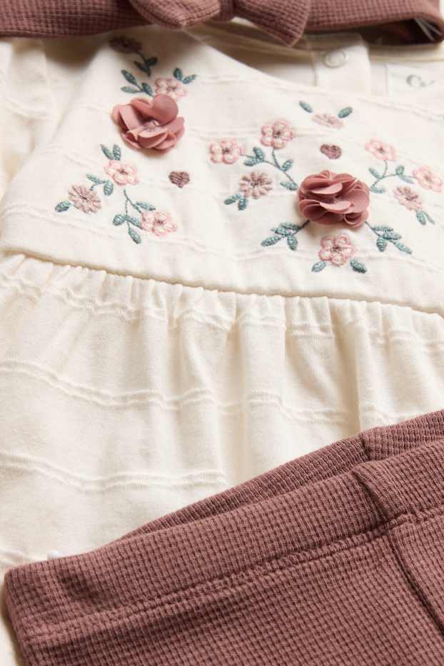 Baby: meisjes - Baby outfit - crème wit