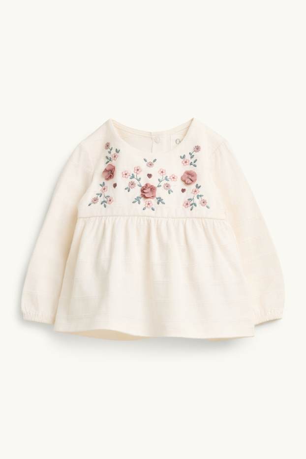 Baby: meisjes - Baby outfit - crème wit