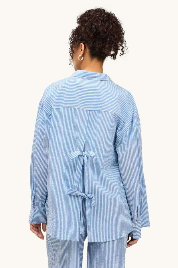 Donna - Camicetta - a righe - blu