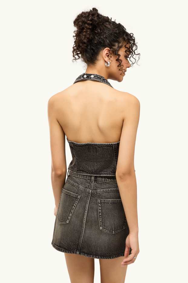Damen - Jeans-Top - jeansgrau
