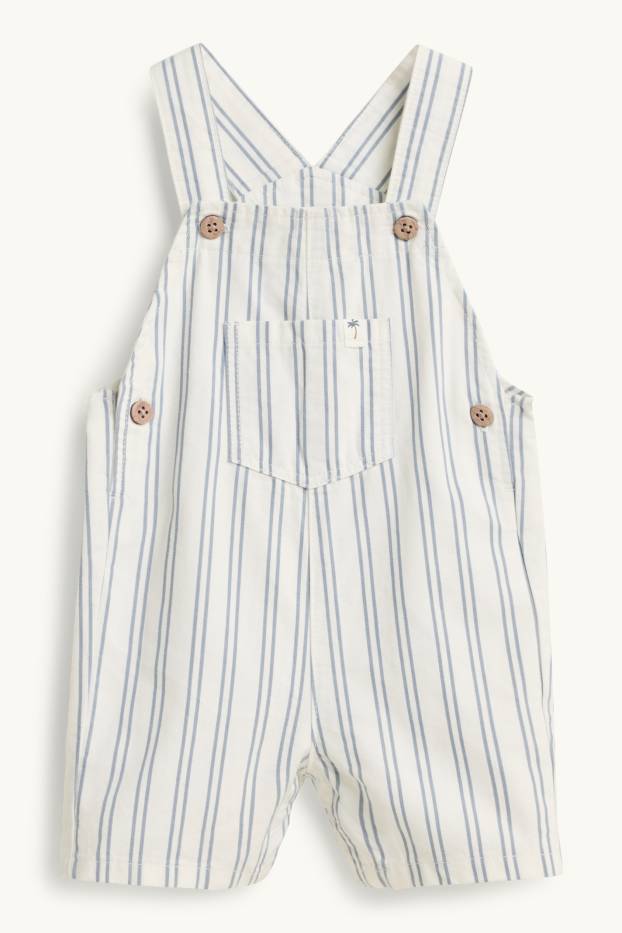 Miminka - chlapci - Palma - outfit pro miminka - 2dílný - pruhovaný - modrá/bílá