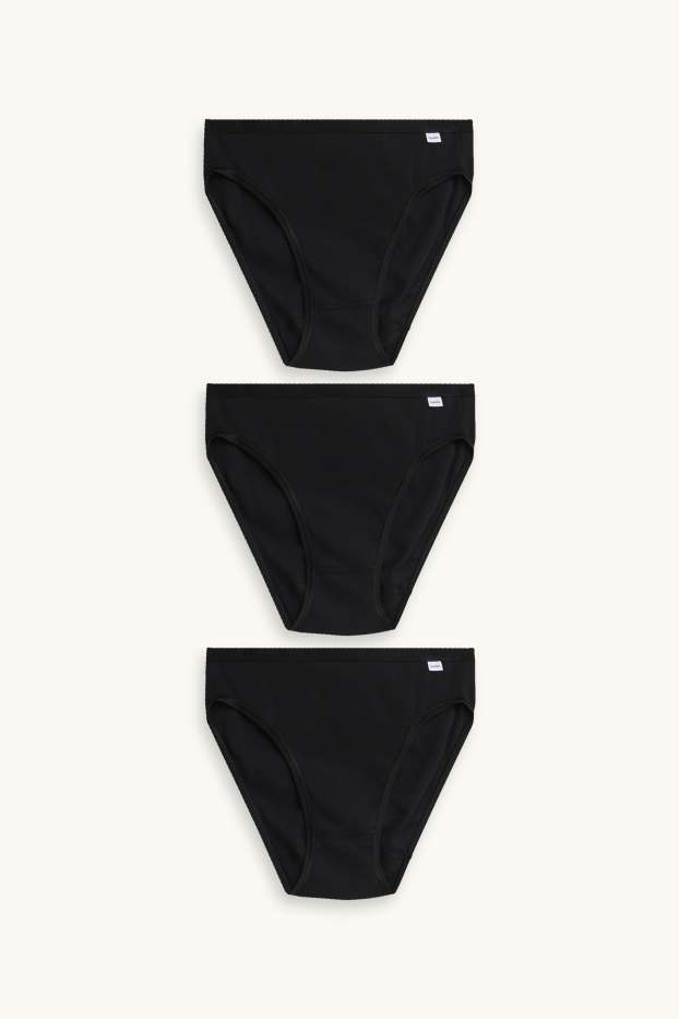 Donna - Confezione da 3 - slip - nero