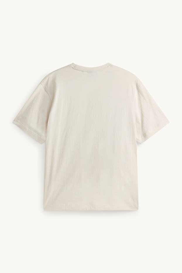 Men - T-shirt - relaxed fit - creme