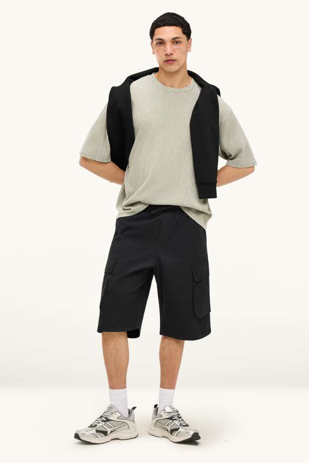 Heren - Cargoshort - zwart